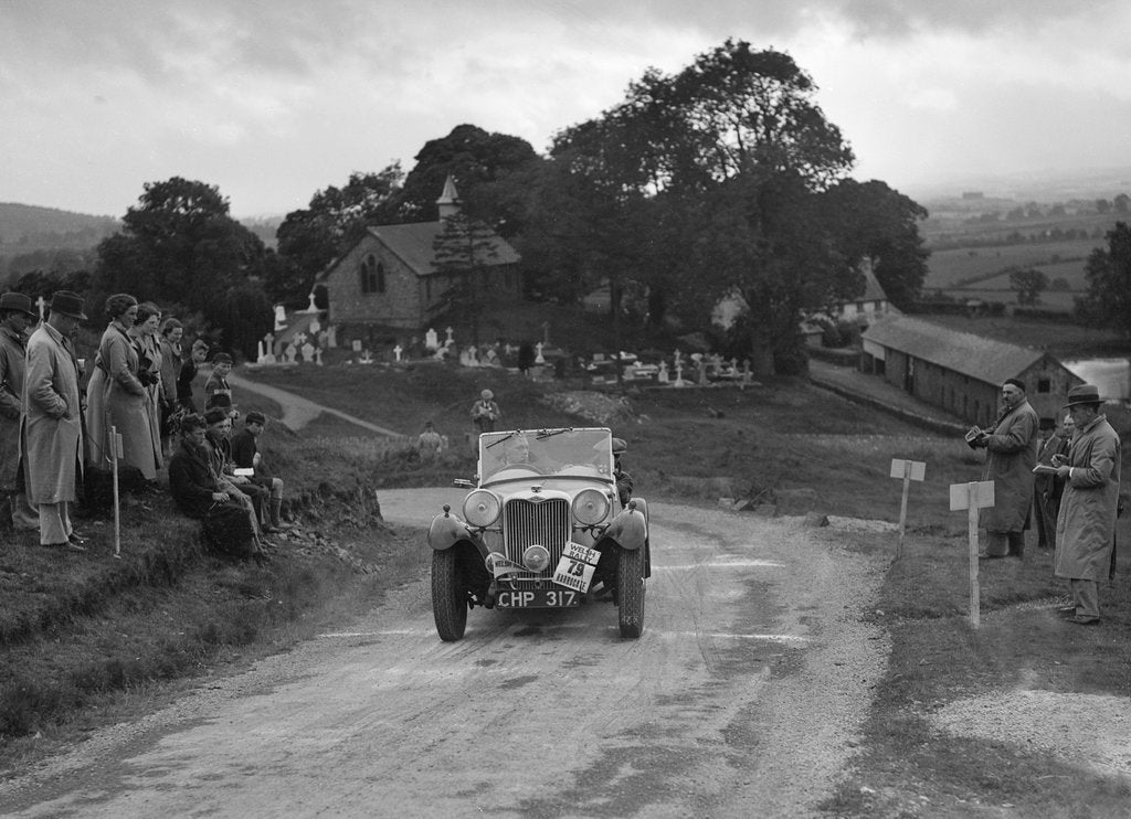 Detail of Singer B37 1.5 litre sports of WC Butler competing in the South Wales Auto Club Welsh Rally, 1937 by Bill Brunell
