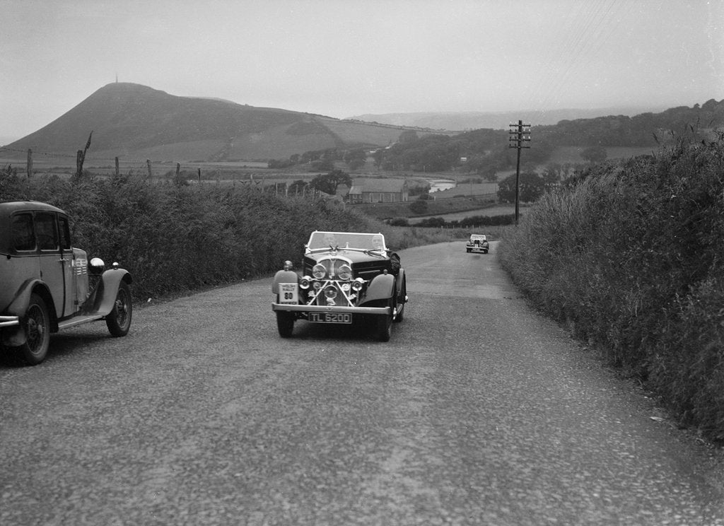 Detail of Rover 12/4 of WP Maidens competing in the South Wales Auto Club Welsh Rally, 1937 by Bill Brunell