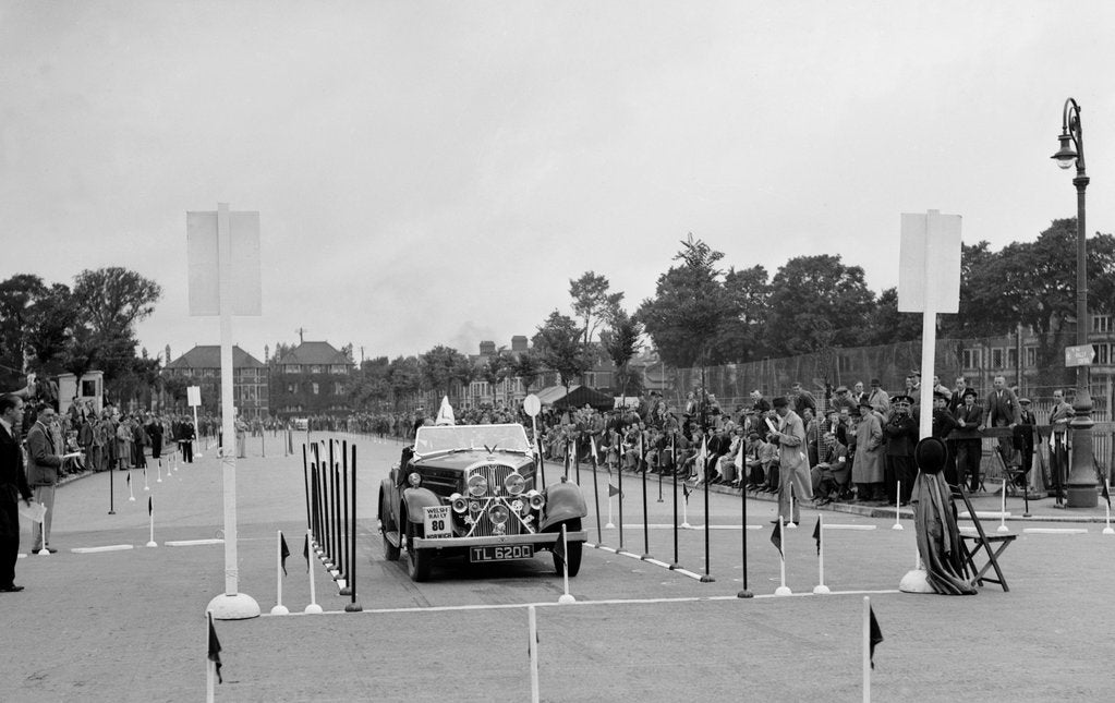 Detail of Rover 12/4 of WP Maidens competing in the South Wales Auto Club Welsh Rally, 1937 by Bill Brunell
