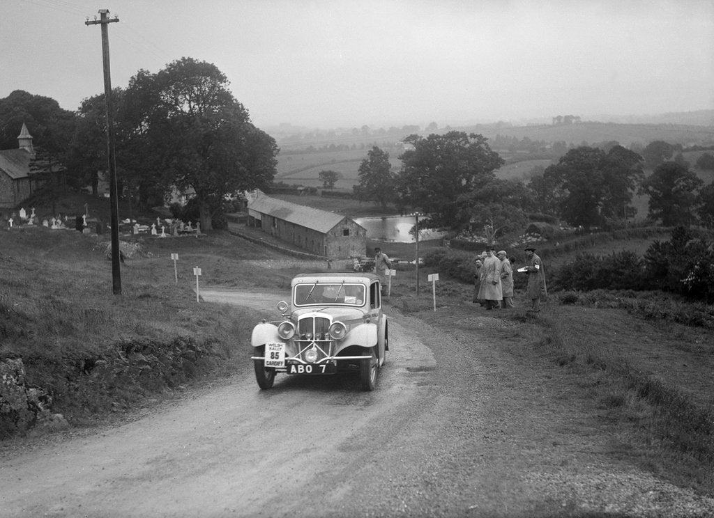Detail of BSA saloon of RS Bevan competing in the South Wales Auto Club Welsh Rally, 1937 by Bill Brunell