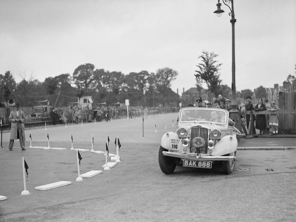 Detail of Talbot 10 drophead coupe of RM Proctor competing in the South Wales Auto Club Welsh Rally, 1937 by Bill Brunell