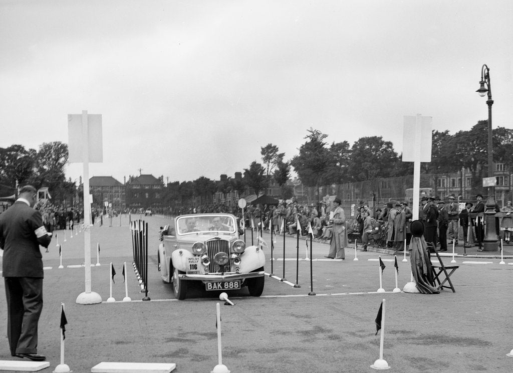 Detail of Talbot 10 drophead coupe of RM Proctor competing in the South Wales Auto Club Welsh Rally, 1937 by Bill Brunell