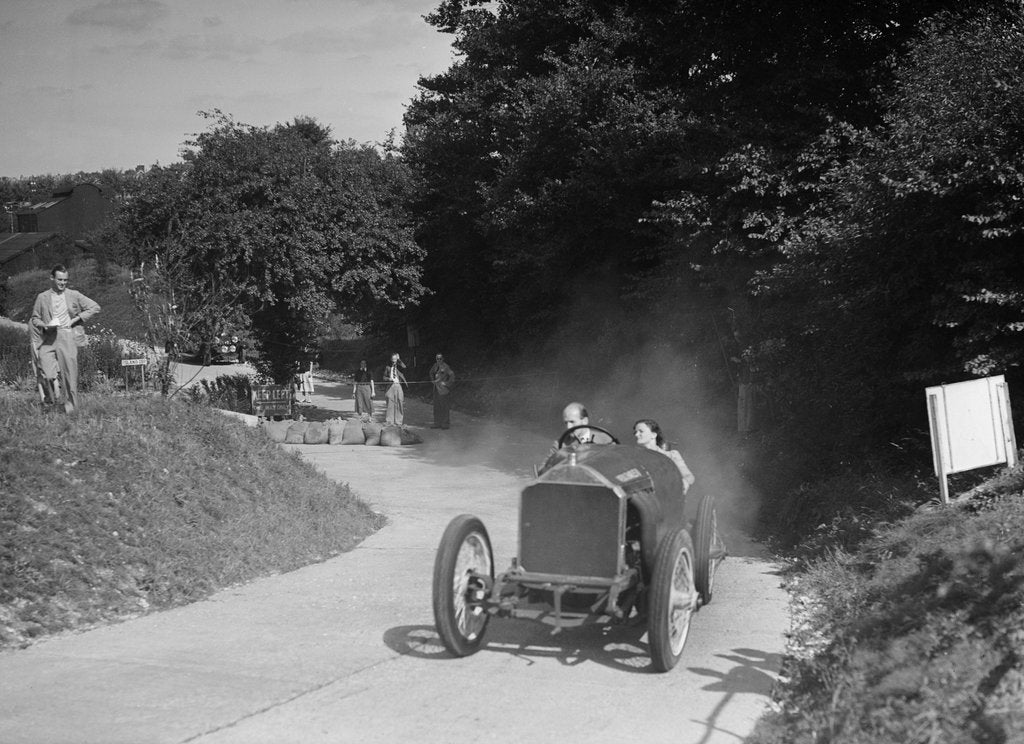 Detail of RGJ Nash driving Vieux Charles III, 1912 Lorraine-Dietrich, at the VSCC Croydon Speed Trials, 1937 by Bill Brunell