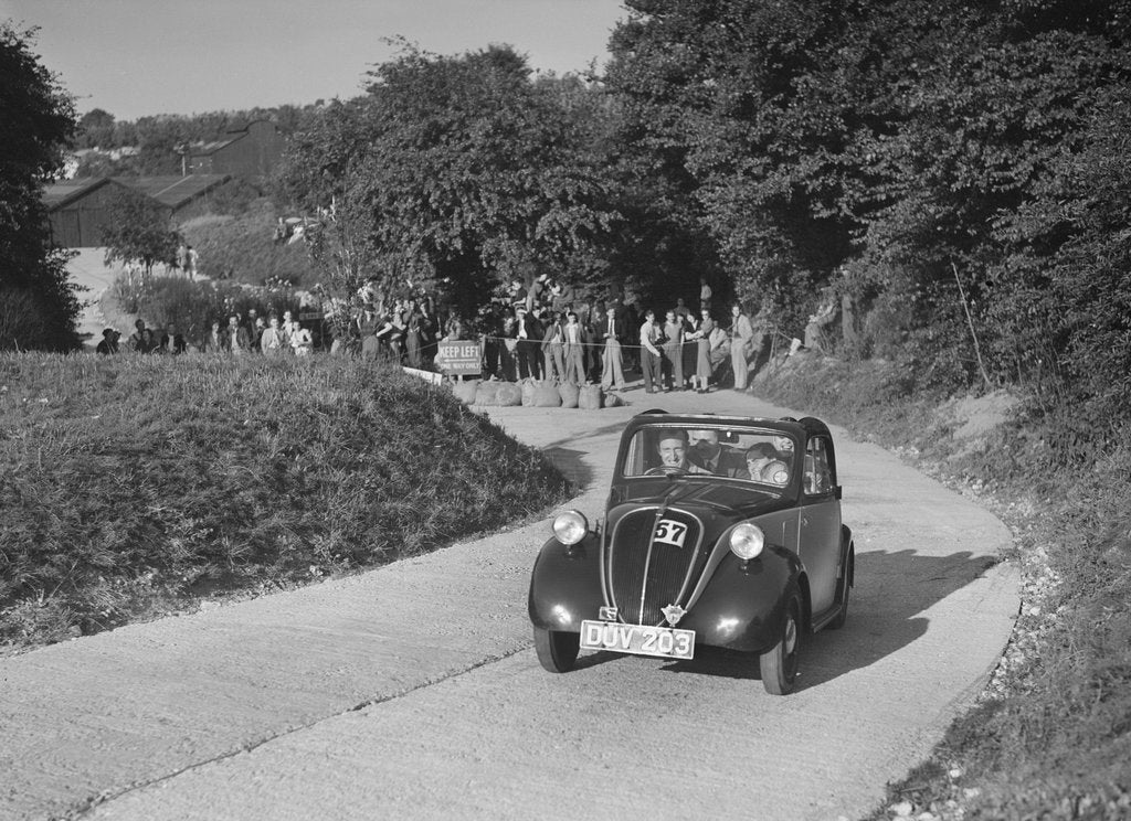Detail of Fiat Topolino of J Eason-Gibson competing in the VSCC Croydon Speed Trials, 1937 by Bill Brunell