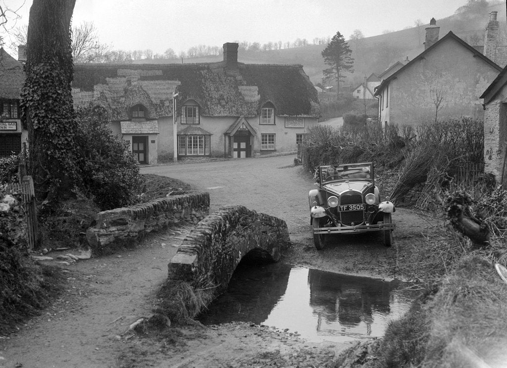 Detail of Kitty Brunell driving a Ford Model A 2-seater, Winsford, Somerset, 1930s by Bill Brunell