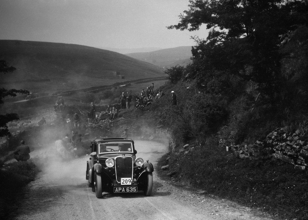 Detail of Singer of LA Sandford competing in the MCC Edinburgh Trial, West Stonesdale, Yorkshire Dales, 1933 by Bill Brunell