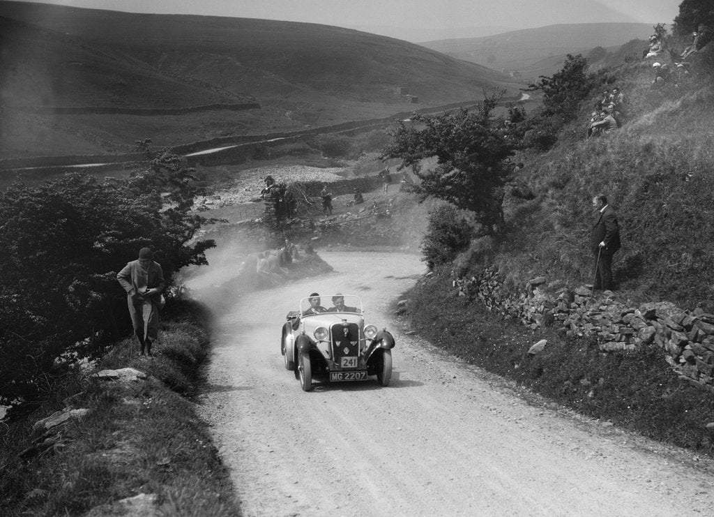 Detail of Singer of J Selwyn competing in the MCC Edinburgh Trial, West Stonesdale, Yorkshire Dales, 1933 by Bill Brunell