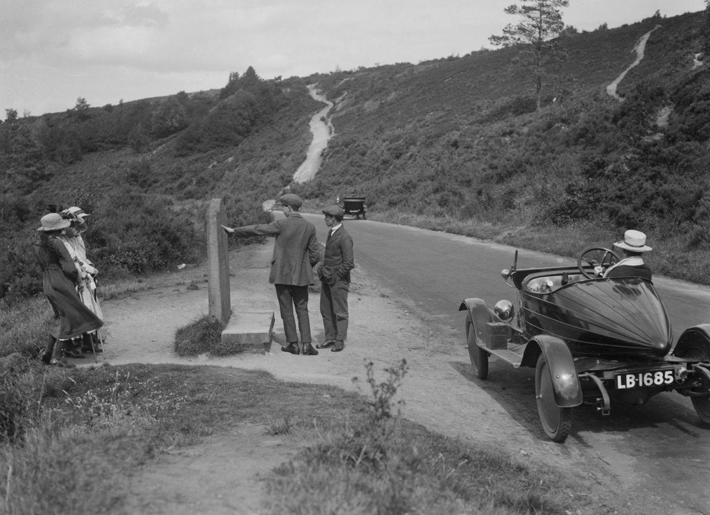Detail of Morris Cowley with airship-tail body, The Sailors Grave, near Hindhead, Surrey, c1920s by Bill Brunell
