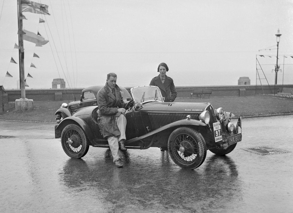 Detail of Fiat Balilla 508S of SGE Tett of the Black Diamond III team at the Blackpool Rally, 1936 by Bill Brunell
