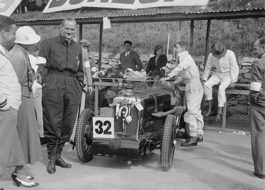 Detail of MG C type Midget of Goldie Gardner at the RAC TT Race, Ards Circuit, Belfast, 1932 by Bill Brunell