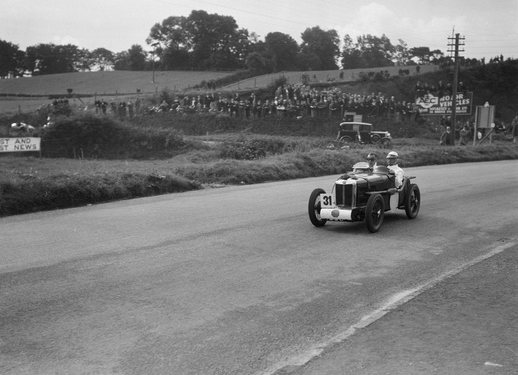 Detail of MG C type Midget of Cyril Paul competing in the RAC TT Race, Ards Circuit, Belfast, 1932 by Bill Brunell