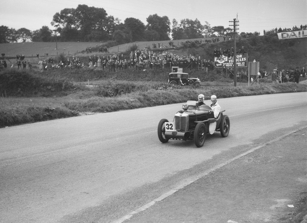 Detail of MG C type Midget of Goldie Gardner competing in the RAC TT Race, Ards Circuit, Belfast, 1932 by Bill Brunell