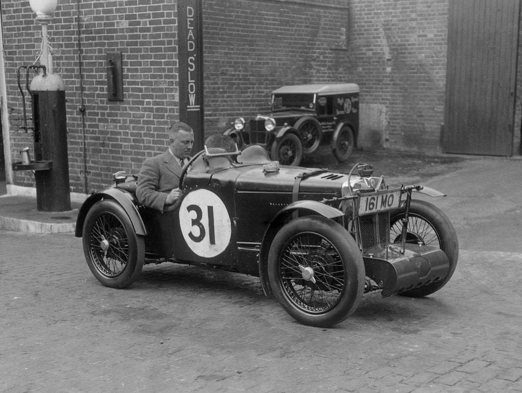Detail of MG C type Midget of Cyril Paul at the RAC TT Race, Ards Circuit, Belfast, 1932 by Bill Brunell