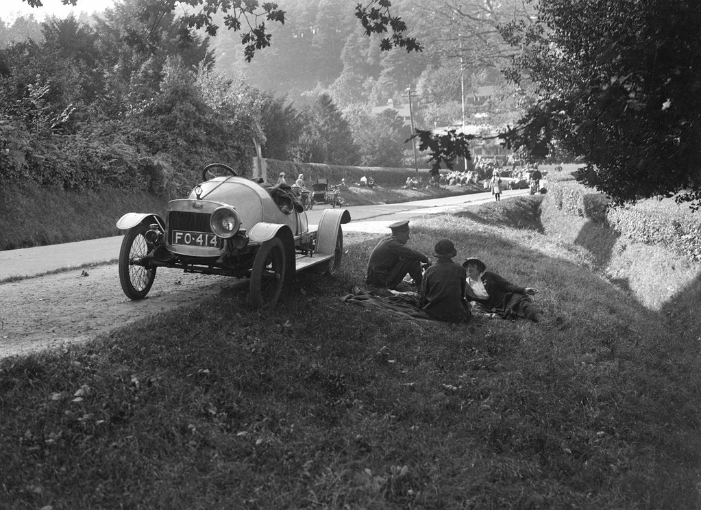 Detail of Enjoying a roadside picnic, GWK open 2-seater, c1920s by Bill Brunell