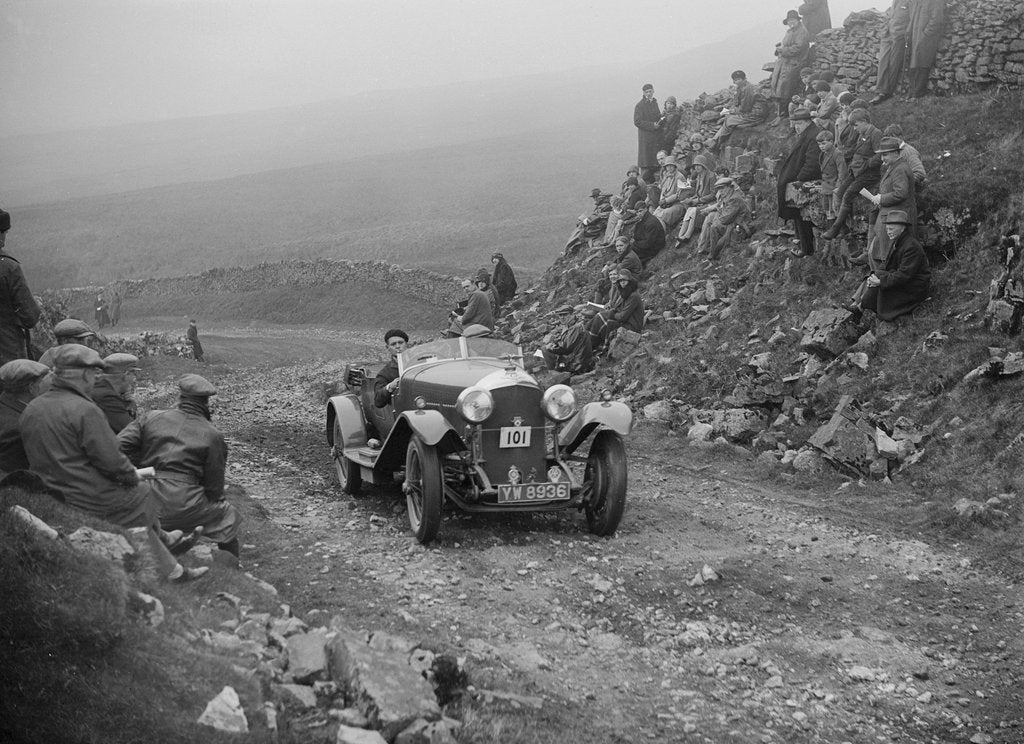 Detail of Bentley of M Durand competing in the MCC Edinburgh Trial, 1929 by Bill Brunell