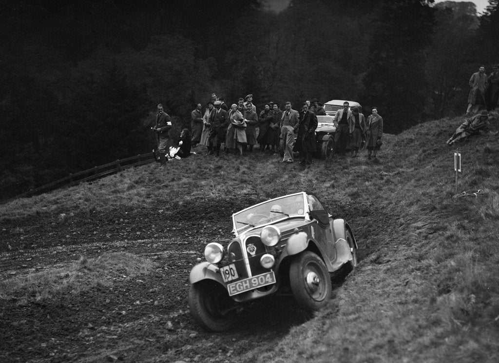 Detail of Frazer-Nash BMW 319/55 of KN Smith at the MCC Edinburgh Trial, Roxburghshire, Scotland, 1938 by Bill Brunell
