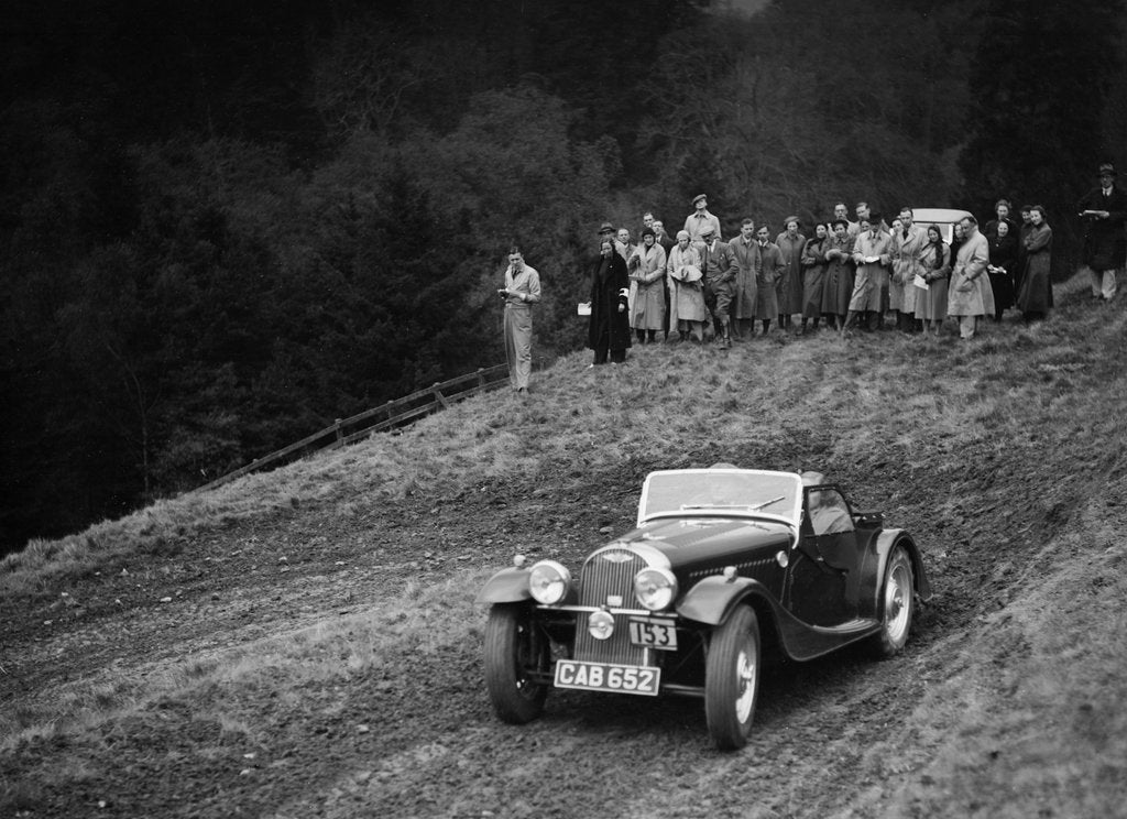 Detail of Morgan of PHG Morgan competing in the MCC Edinburgh Trial, Roxburghshire, Scotland, 1938 by Bill Brunell