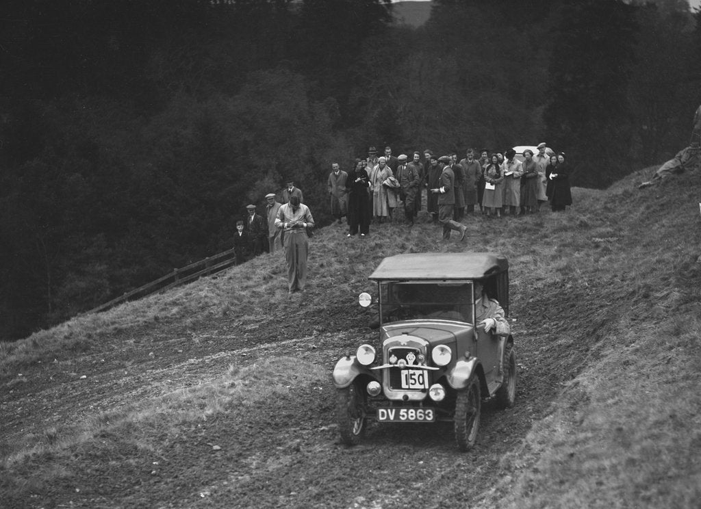 Detail of Austin 7 of L Hyland competing in the MCC Edinburgh Trial, Roxburghshire, Scotland, 1938 by Bill Brunell