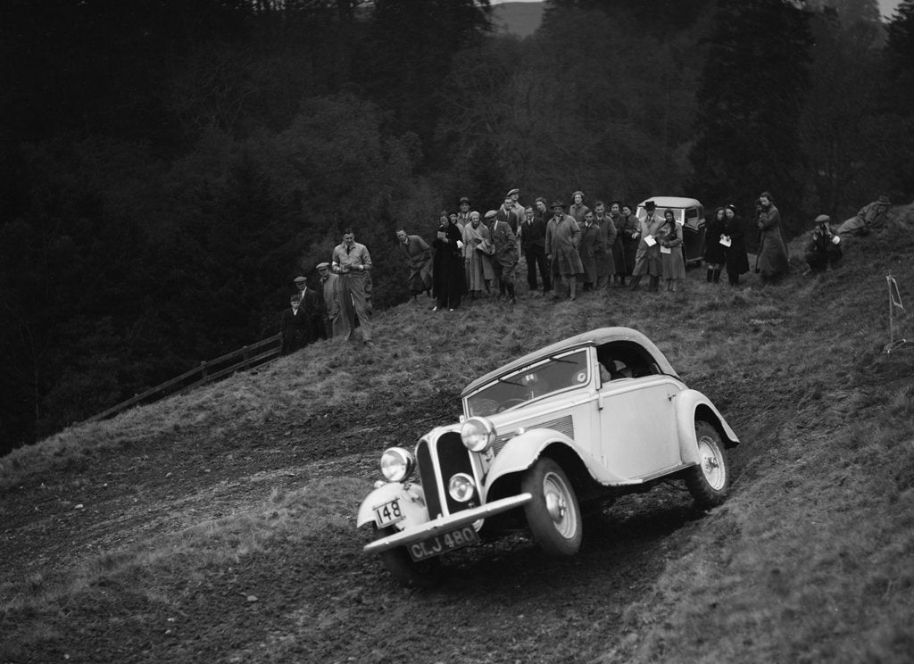 Detail of Frazer-Nash BMW of LEC Hall competing in the MCC Edinburgh Trial, Roxburghshire, Scotland, 1938 by Bill Brunell
