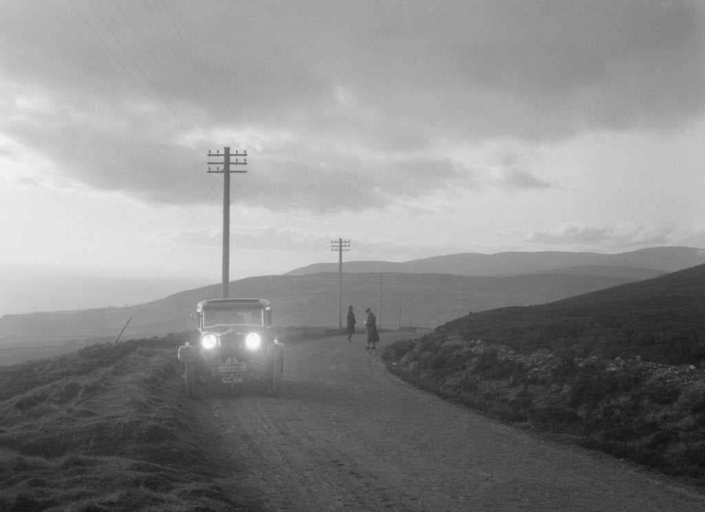 Detail of Talbot 14/45 4-door saloon of Kitty Brunell competing in the Monte Carlo Rally, Monaco, 1930 by Bill Brunell