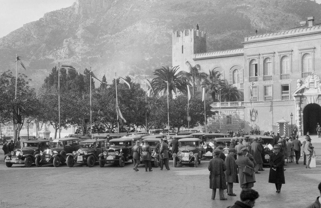 Detail of Cars at the Monte Carlo Rally, Monaco, 1929 by Bill Brunell