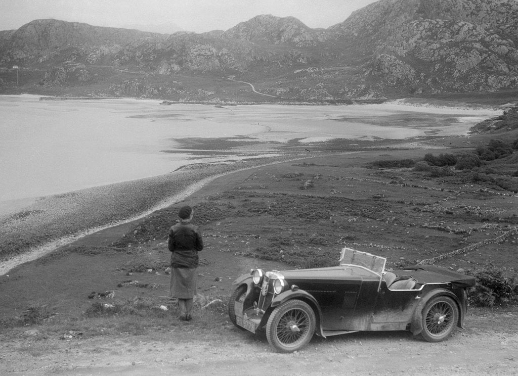 Detail of Kitty Brunell and her MG Magna at the RSAC Scottish Rally, 1932 by Bill Brunell