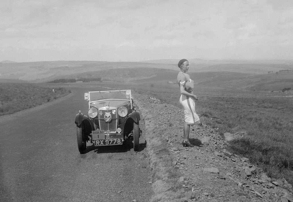 Detail of Kitty Brunell and her MG Magna at the RSAC Scottish Rally, 1932 by Bill Brunell