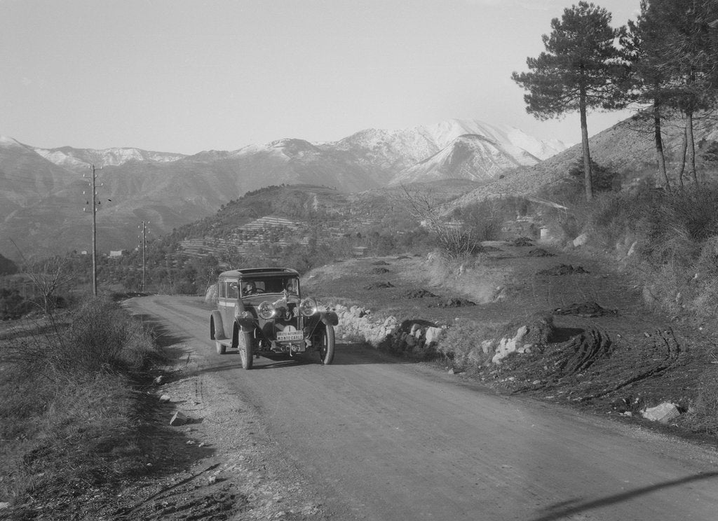Detail of Talbot 14/45 of Kitty Brunell competing in the Monte Carlo Rally, Caithness, Scotland, 1929 by Bill Brunell