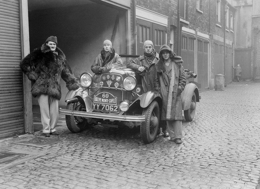Detail of Ford V8 Greyhound open tourer of JA Driskell, Monte Carlo Rally, 1934 by Bill Brunell