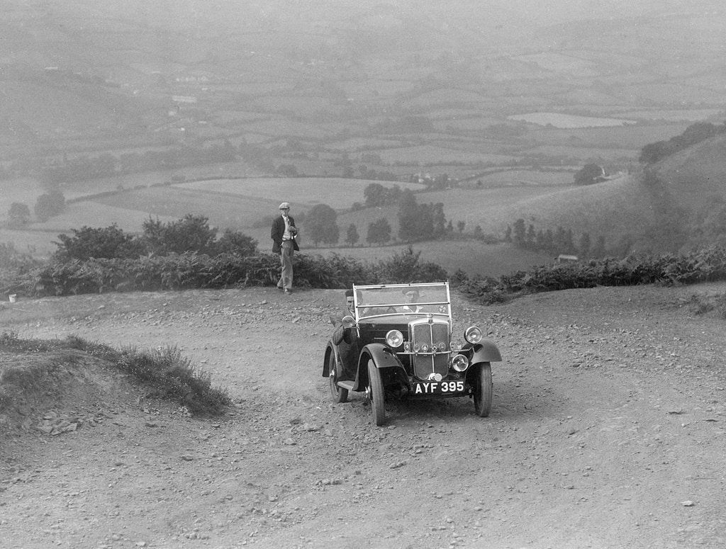 Detail of Morris Minor competing in the Barnstaple Trial, c1935 by Bill Brunell