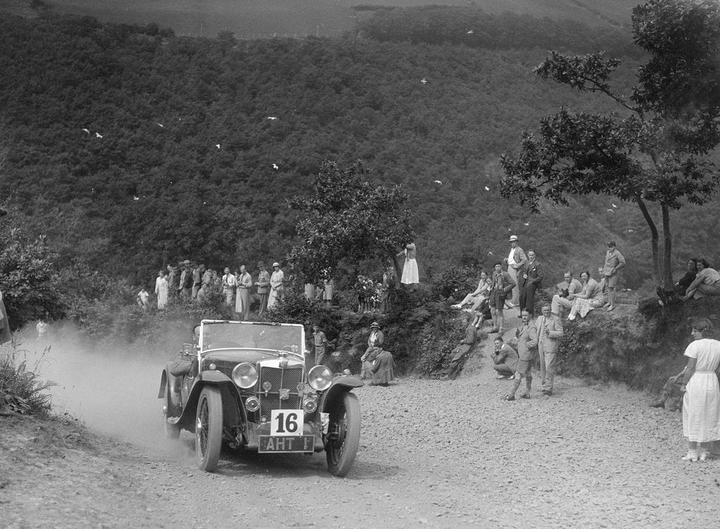 Detail of MG J2 competing in the Barnstaple Trial, c1935 by Bill Brunell