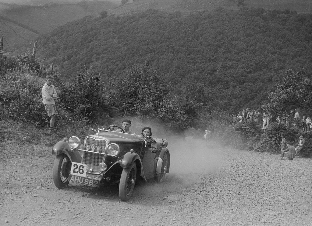 Detail of Singer competing in the Barnstaple Trial, c1935 by Bill Brunell