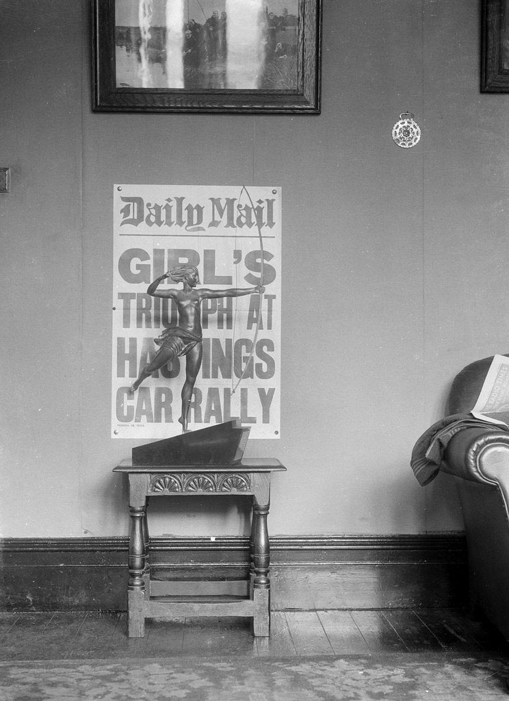 Detail of Kitty Brunell's victory in Class 2 at the 1933 RAC Rally by Bill Brunell