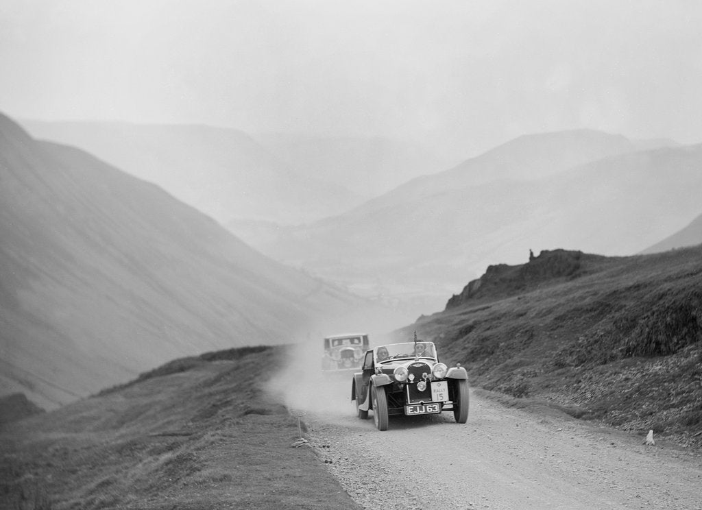 Detail of Morgan 4/4 2-seater of Miss DL Bean competing in the RAC Rally, 1938 by Bill Brunell