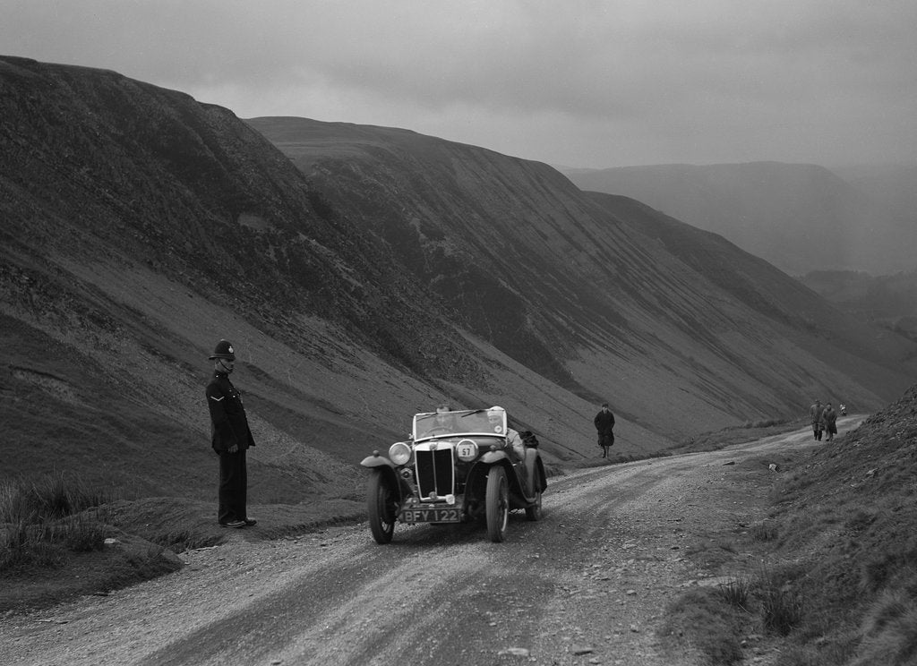 Detail of MG PA competing in the MG Car Club Abingdon Trial/Rally, 1939 by Bill Brunell