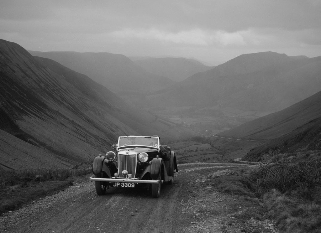 Detail of MG SA/VA competing in the MG Car Club Abingdon Trial/Rally, 1939 by Bill Brunell