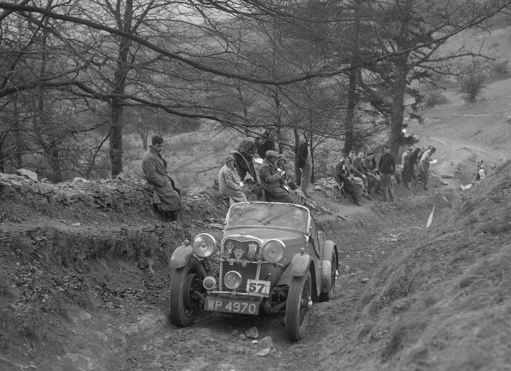 Detail of Singer Le Mans competing in the MG Car Club Abingdon Trial/Rally, 1939 by Bill Brunell