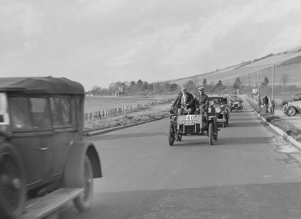 Detail of 1903 1-cylinder Cadillac of FS Bennett taking part in the London-Brighton Run, 1928 by Bill Brunell