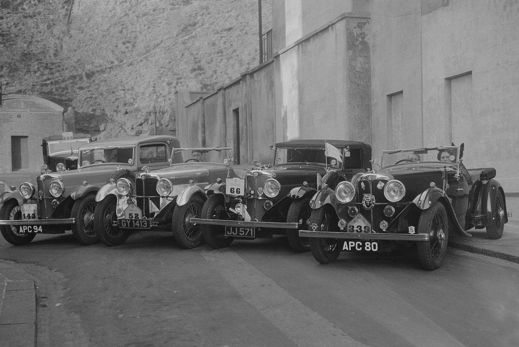 Detail of ACs of WAE and CF Hurlock at the RAC Rally, 1933 by Bill Brunell
