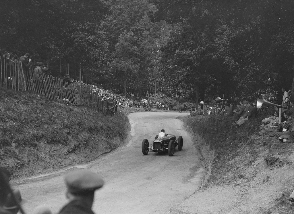 Detail of Delage of JC Davis competing in the MAC Shelsley Walsh Hill Climb, Worcestershire, 1932 by Bill Brunell