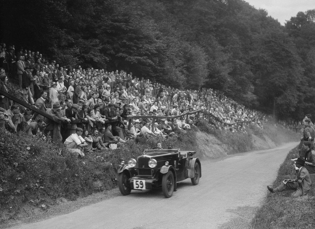Detail of Morris special of Barbara Skinner at the MAC Shelsley Walsh Hill Climb, Worcestershire, 1932 by Bill Brunell