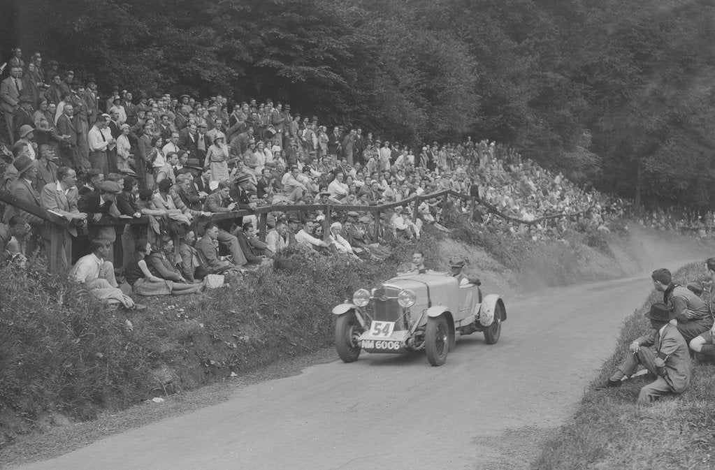 Detail of Vauxhall 30/98 competing in the MAC Shelsley Walsh Hill Climb, Worcestershire, 1932 by Bill Brunell