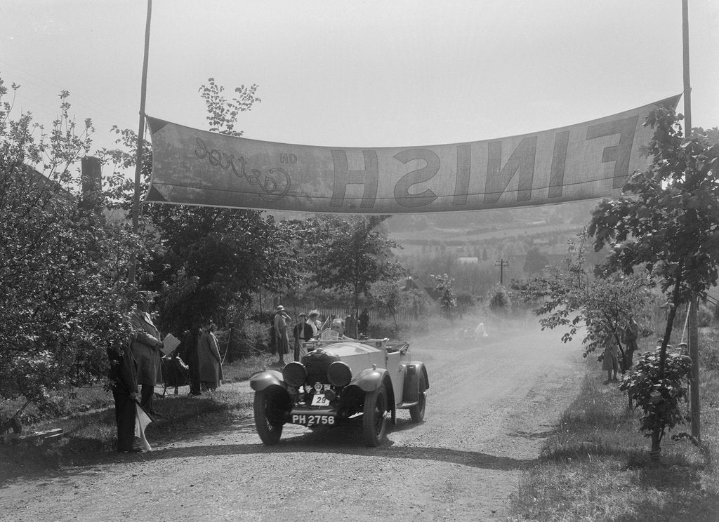 Detail of Invicta of D Munro at the finish of the BOC Hill Climb, Chalfont St Peter, Buckinghamshire, 1932 by Bill Brunell