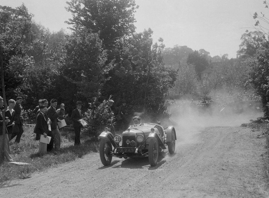 Detail of Riley 9 Brooklands of Peter Whitehead, BOC Hill Climb, Chalfont St Peter, Buckinghamshire, 1932 by Bill Brunell
