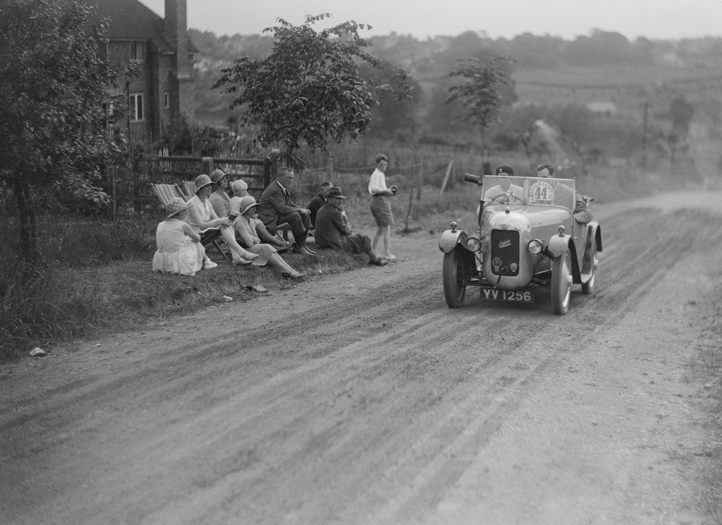 Detail of Austin Swallow of Mrs A Stanley competing in the Middlesex County AC Hill Climb, c1930 by Bill Brunell
