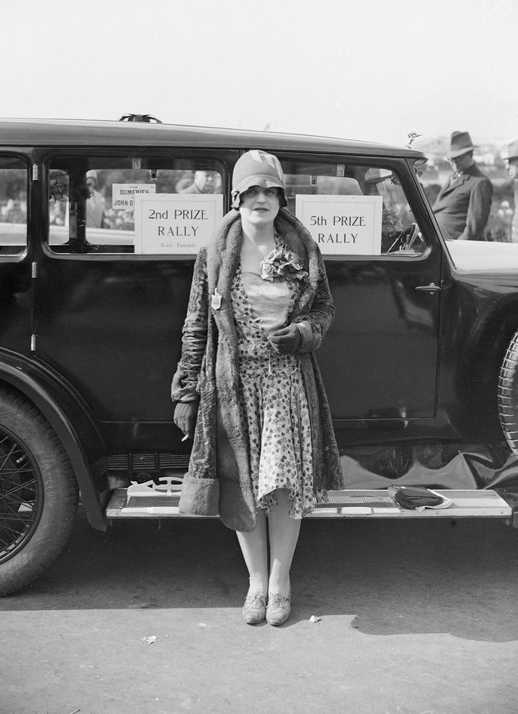 Detail of Miss RH Boyle with her Arrol-Aster 17-50 at the Southport Rally, 1928 by Bill Brunell
