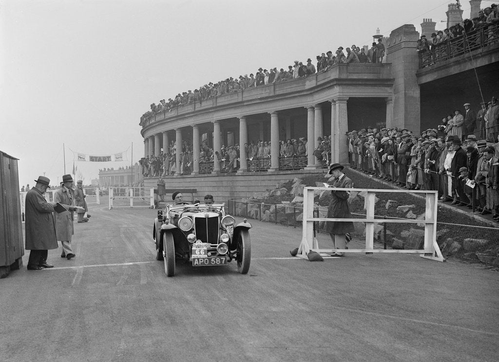 Detail of MG of JH Spencer competing in the Blackpool Rally, 1936 by Bill Brunell