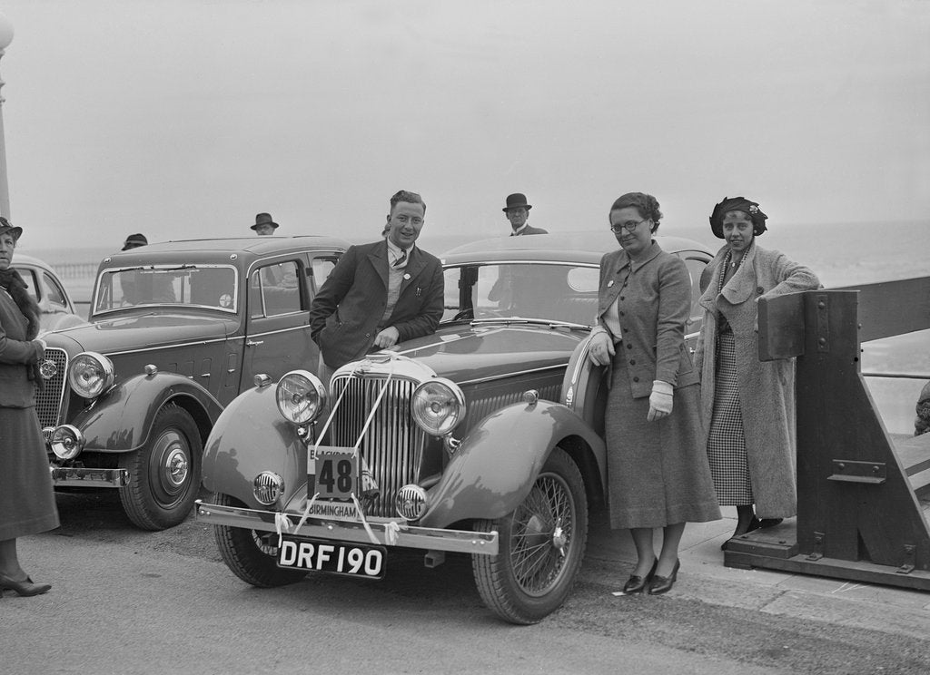 Detail of Jaguar SS of RE Sandland at the Blackpool Rally, 1936 by Bill Brunell