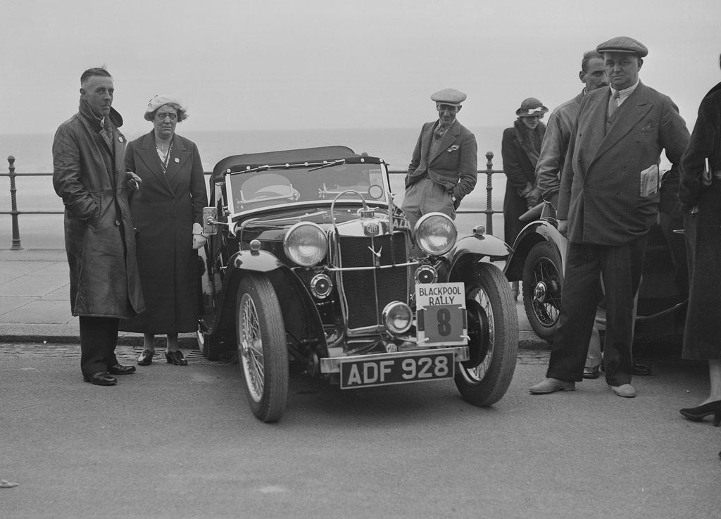 Detail of MG PA of PA Rippon at the Blackpool Rally, 1936 by Bill Brunell