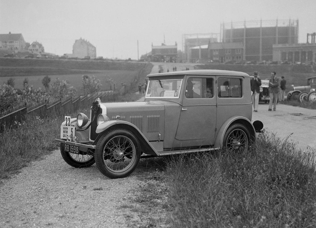 Detail of Wolseley Hornet saloon of DEM Douglas-Morris at the B&HMC Brighton Motor Rally, 1930 by Bill Brunell